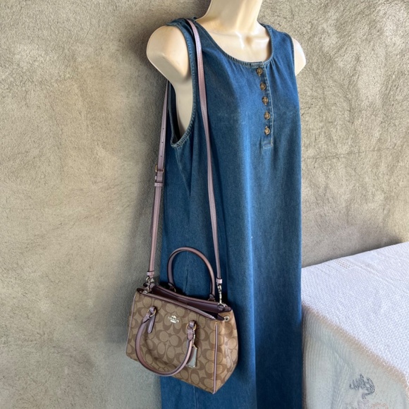 Coach Mini Surrey Carryall In Signature Canvas NEW - Picture 9 of 12